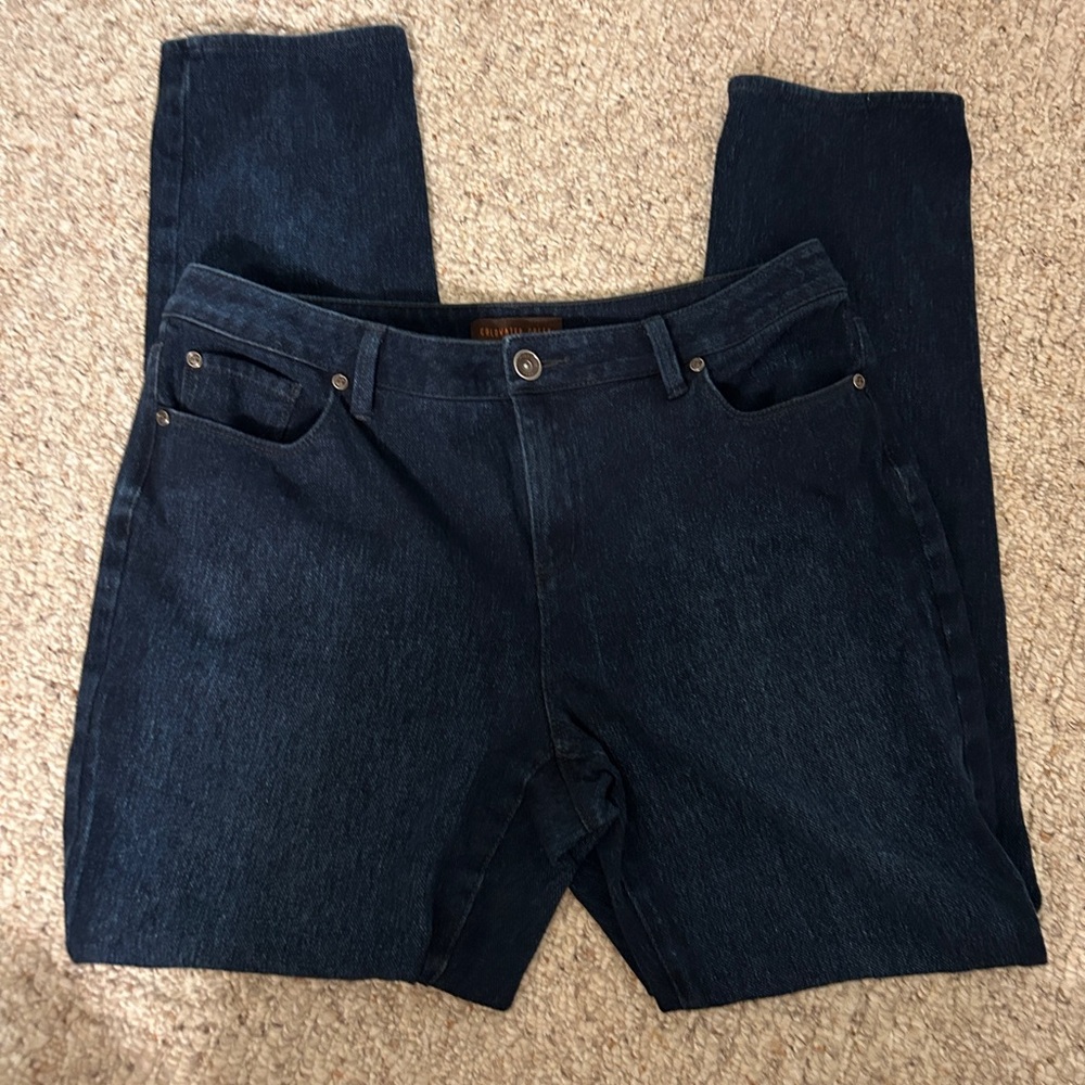 Women's Size 12 Dark Wash Jeans Coldwater Creek EUC - Picture 7 of 12